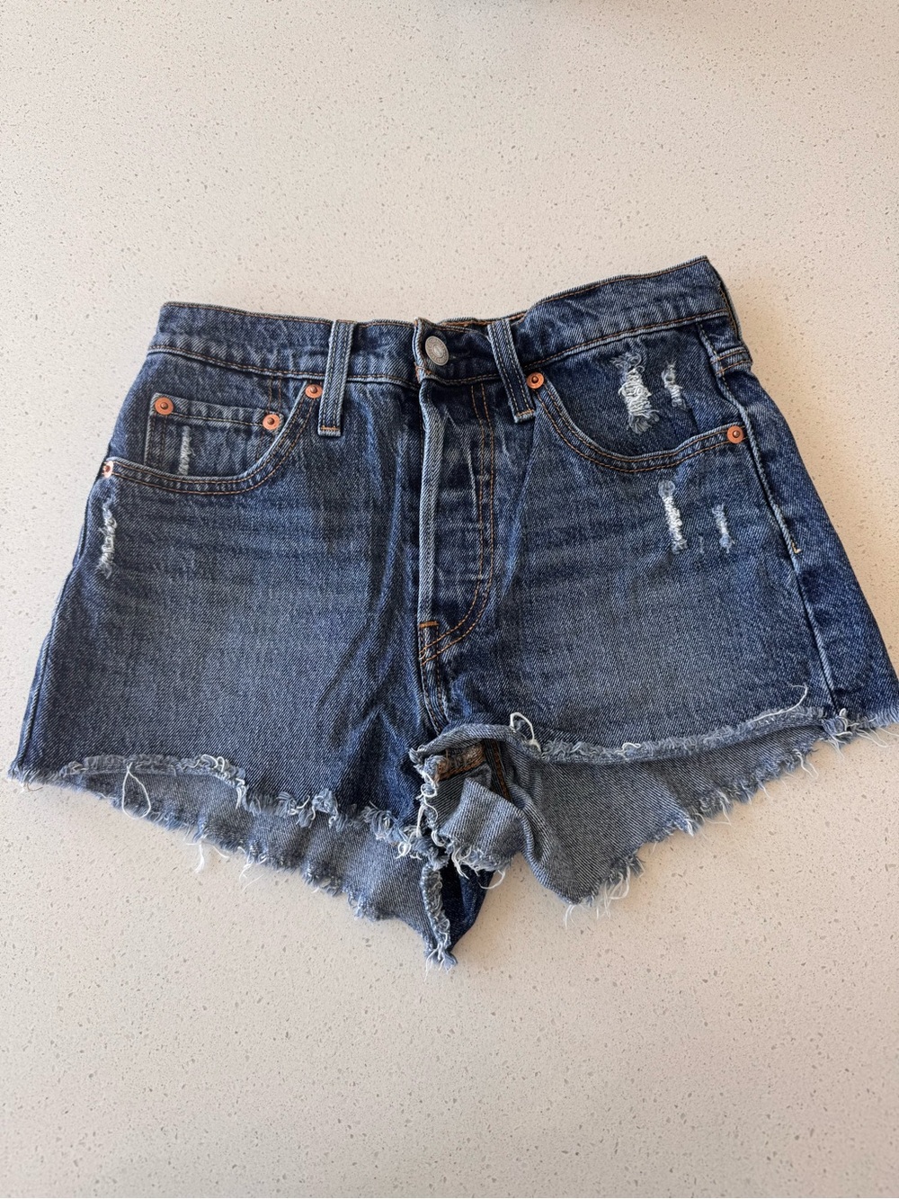 Levi’s 501 women dark denim shorts
